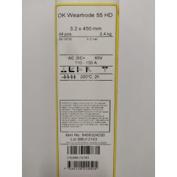 44 elettrodi  basici da riporto Esab WEARTRODE 55 hd 3.2 mm
