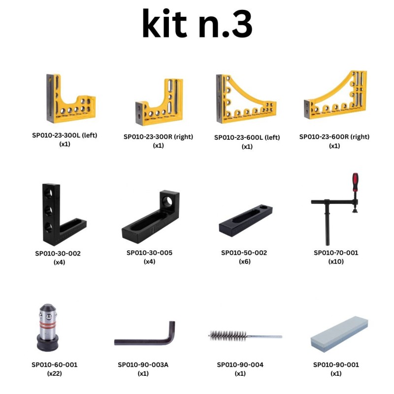 Kit N.3 per banco per saldatura fori da 28mm