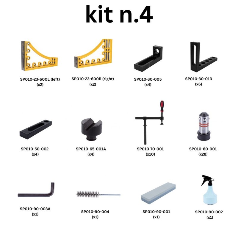 Kit N.4 per banco per saldatura fori 28mm
