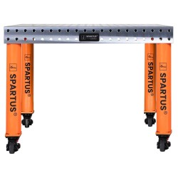 Banco per saldatura HERMES 1000X500, spessore 12 - 14mm, fori 16mm, con RUOTE