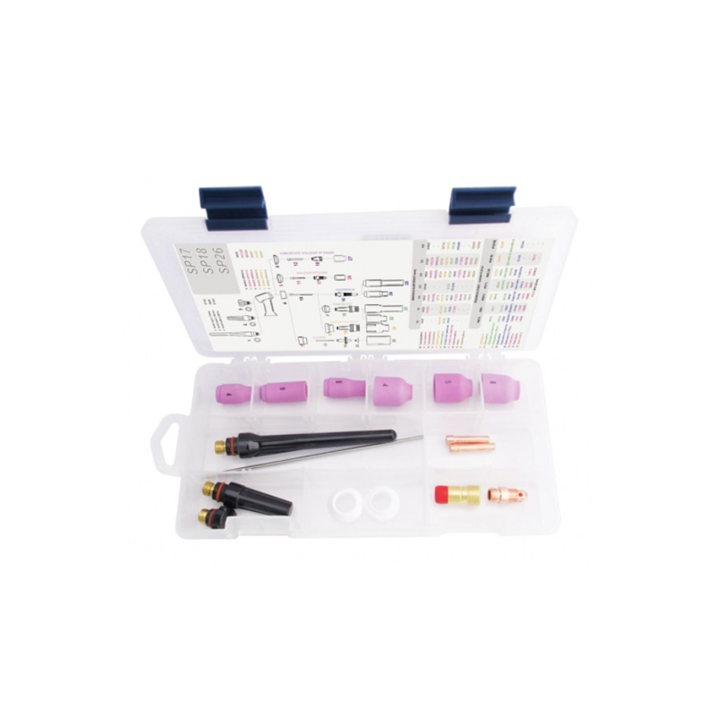 Kit consumabili stubby e stubby GAS LENS per torcia tig 17 - 18 - 26,  2.4mm