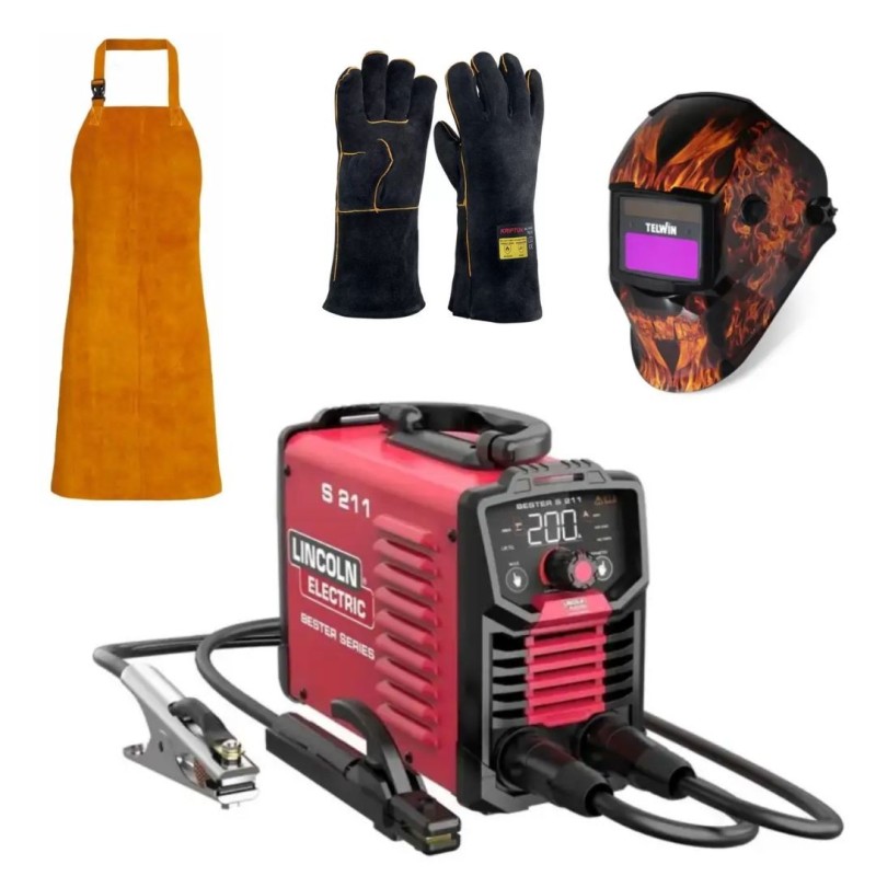 Pack Helvi Bester S 211 + Telwin Stream + guanti Black + grembiule Gold