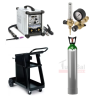 PACK Protig 230 AC-DC + Bombola 14L Argon + riduttore con flussometro + carrello