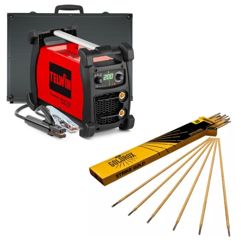 PACK Technology 238 XT CE/MPGE + 140 elettrodi rutili ESAB Goldrox 2.5 x 300mm