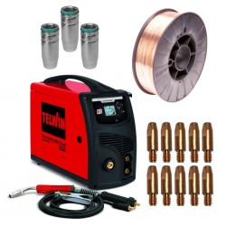 PACK Technomig 260 + bobina ferro 1mm 5kg + 10 punteguidafilo + 3 ugelli conici