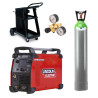 Pack Lincoln Speedtech 200C + riduttore 256200 + Bombola MIX 14L + carrello UNIVERSALE