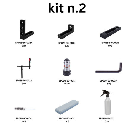 Kit N.2 per banco per saldatura fori 28mm