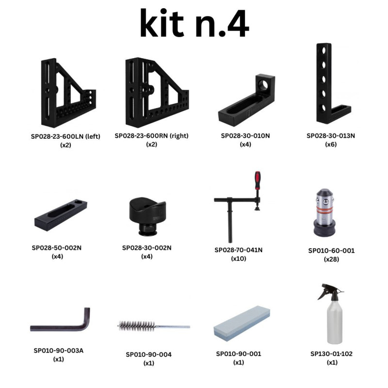 Kit N.4 per banco per saldatura fori 28mm
