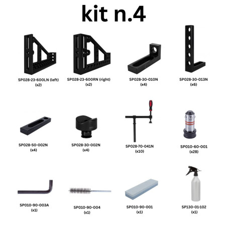 Kit N.4 per banco per saldatura fori 28mm